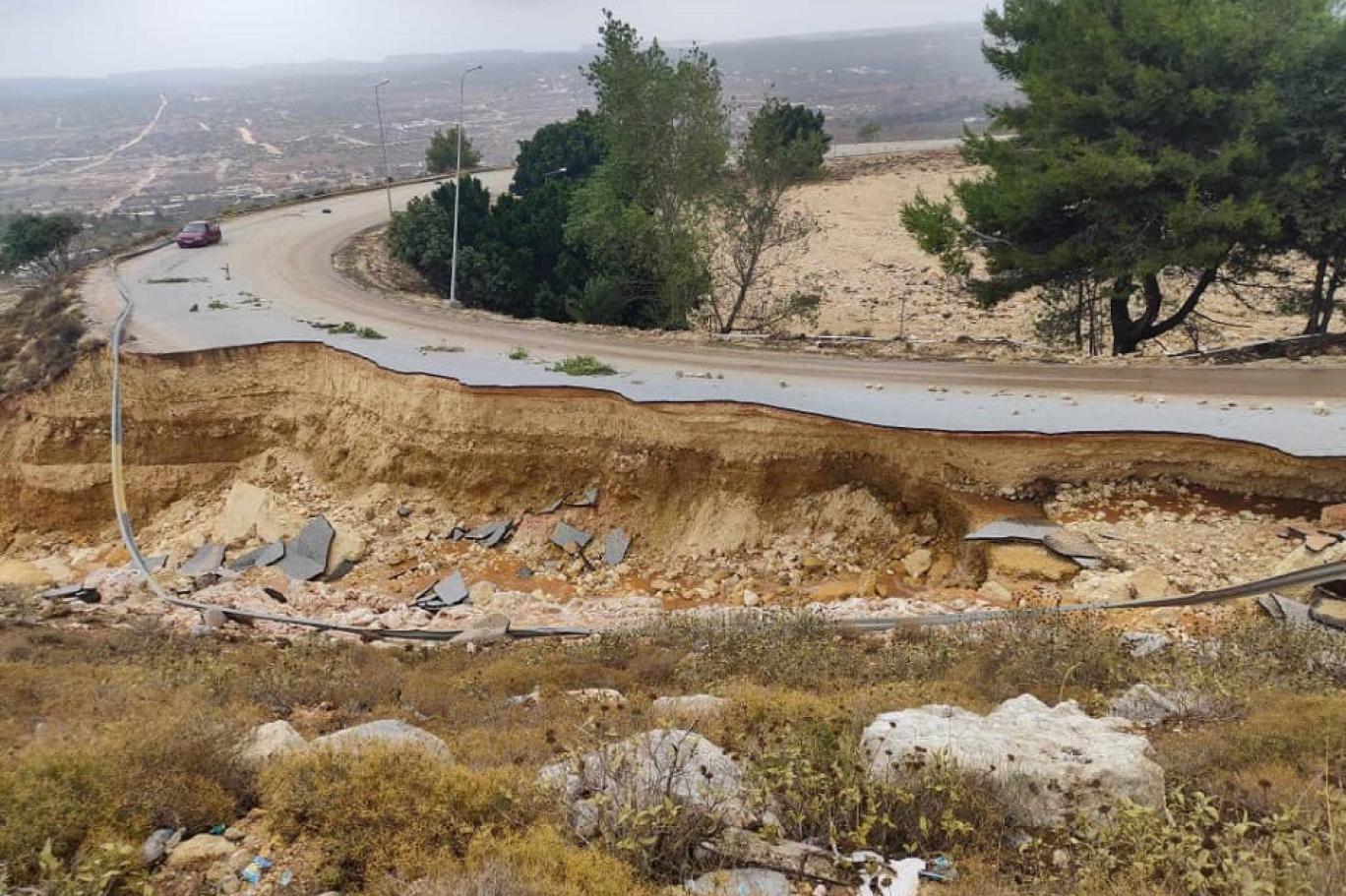 انهيارات ارضية بسبب فيضانات ناجمة عن إعصار دانيال في ليبيا