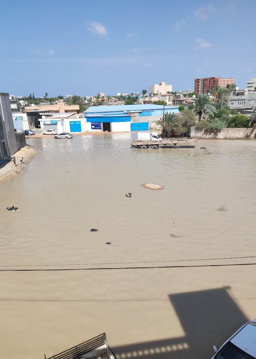 فيضانات عارمة بسبب إعصار دانيال في ليبيا