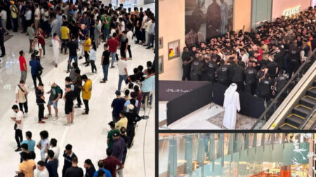 أثارت فيديوهات انتشرت من مدينة دبي في الإمارات العربية المتحدة ضجة واسعة أظهرت الآلاف وهم يبيتون أمام متاجر آبل لشراء النسخة الجديدة من آيفون 15