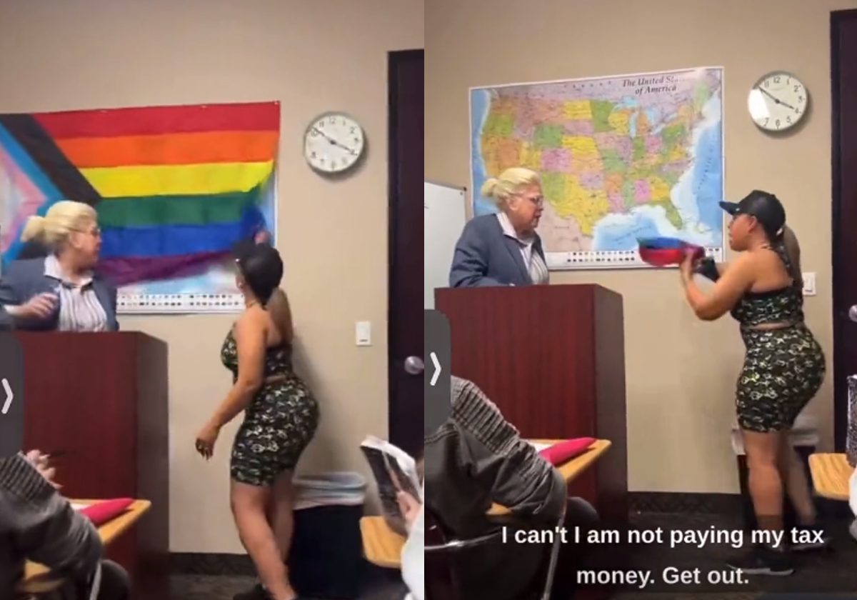 بسبب علم المثليين.. أم أمريكية تتحدى معلمة مدرسة أمام طلابها (فيديو)