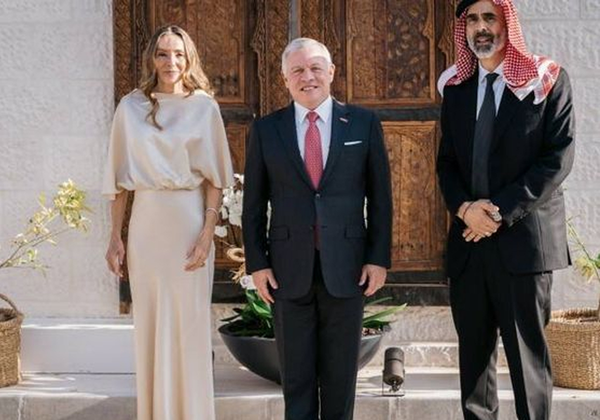 الأمير غازي بن محمد والملك عبدالله الثاني والأميرة مريم غازي