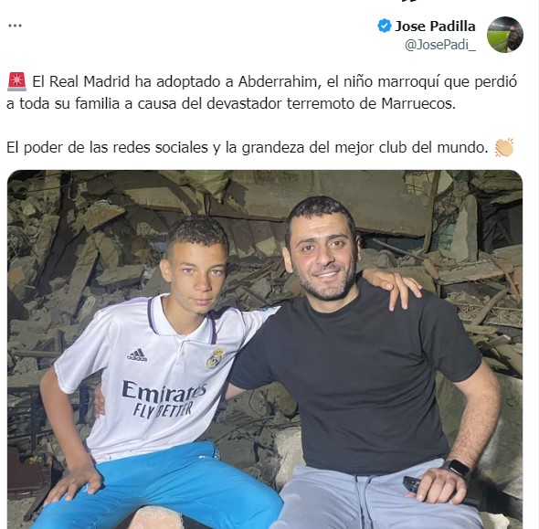ريال مدريد وتبني الطفل المغربي عبد الرحيم