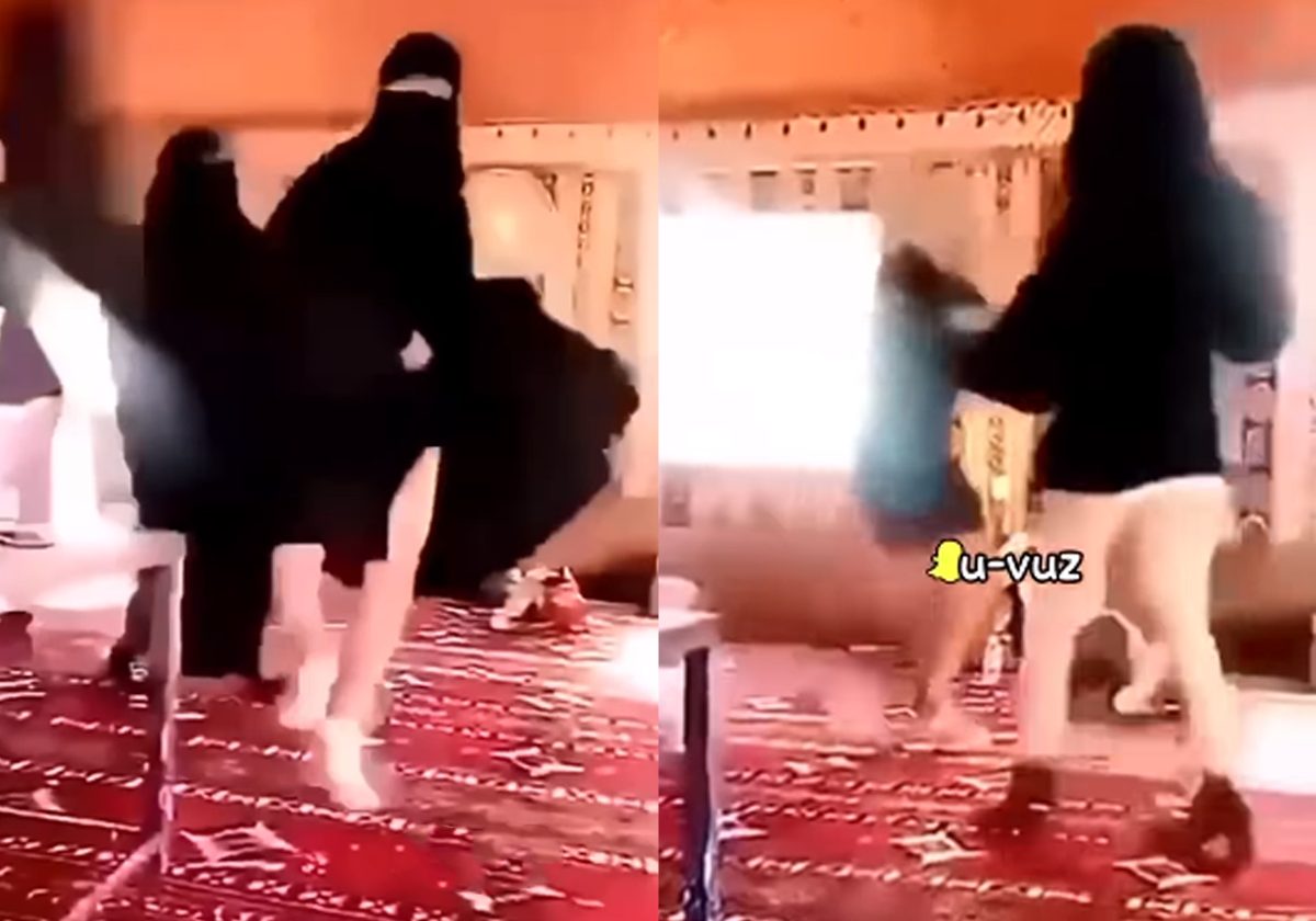 فتيات برفقة شبان داخل استراحة بالسعودية.. ارتدين النقاب وعرين أفخاذهن