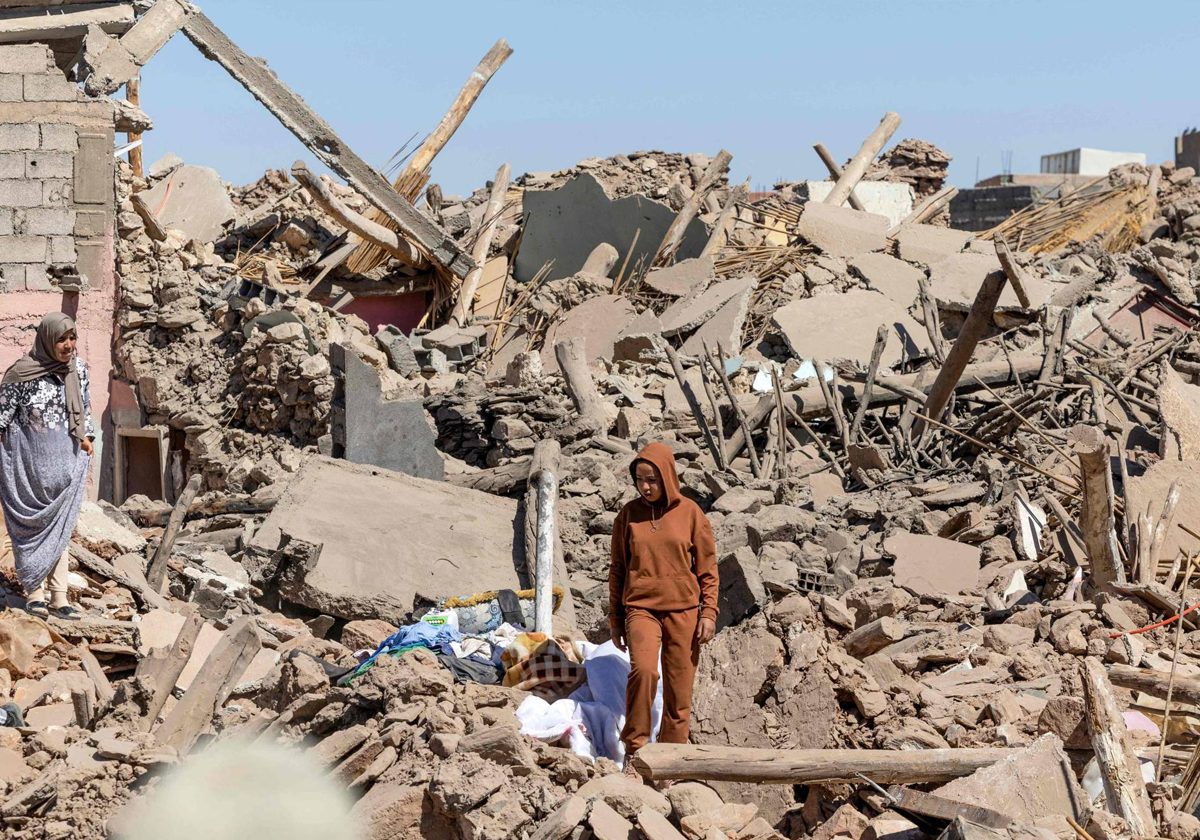 من الدمار في إحدى قرى تارودانت إثر زلزال المغرب