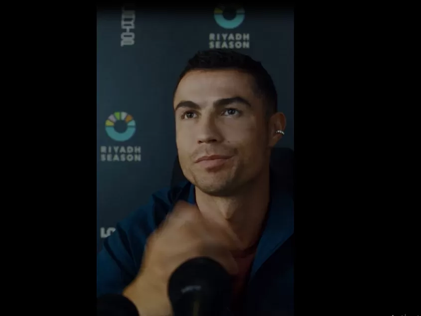 لقطة للاعب البرتغالي كريستيانو رونالدو من الفيديو الترويجي