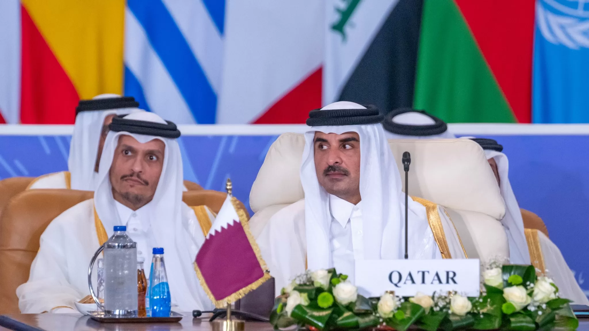 أمير قطر في قمة القاهرة للسلام