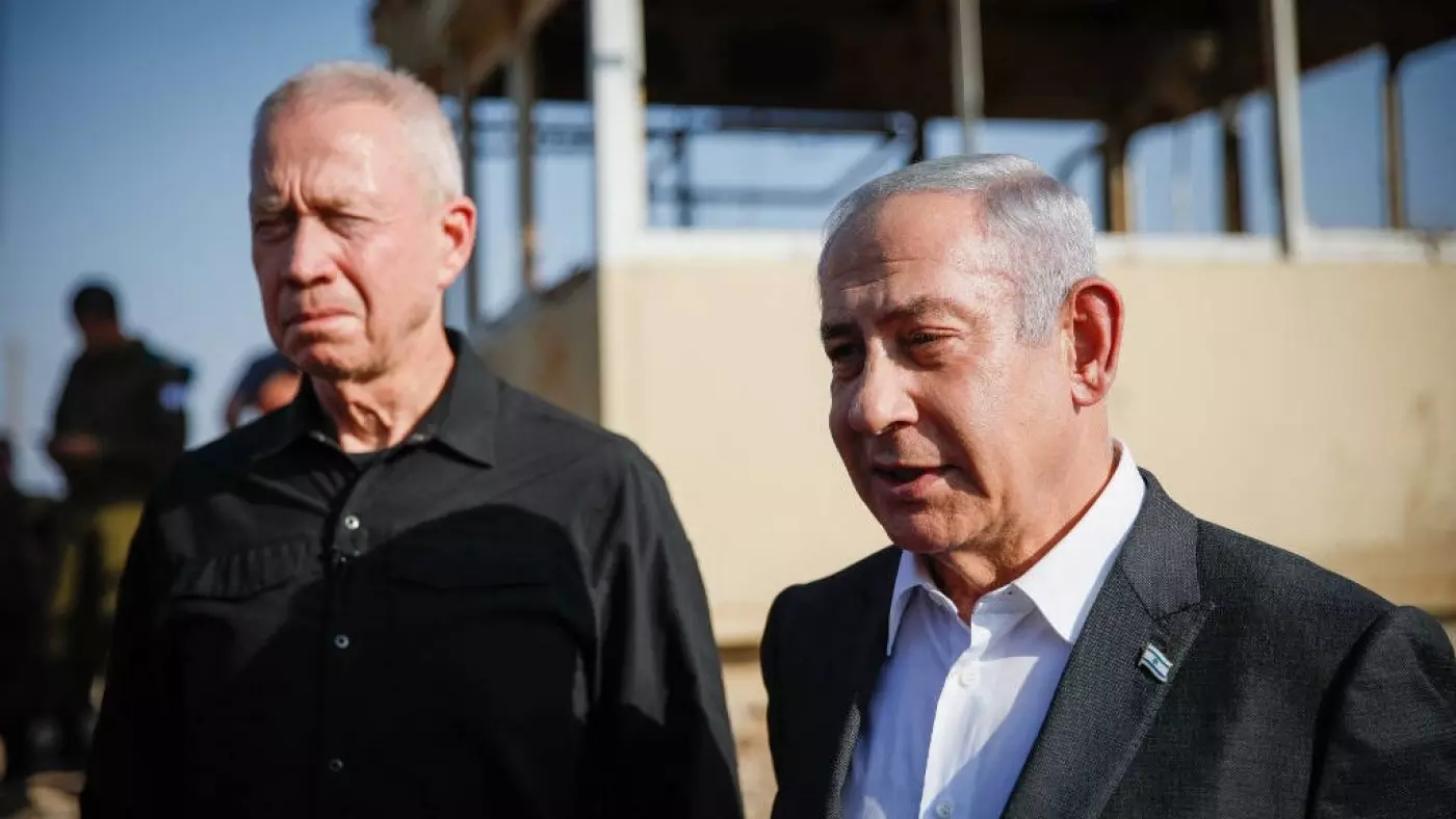 رئيس الوزراء الإسرائيلي بنيامين نتنياهو ووزير الدفاع يوآف غالانت