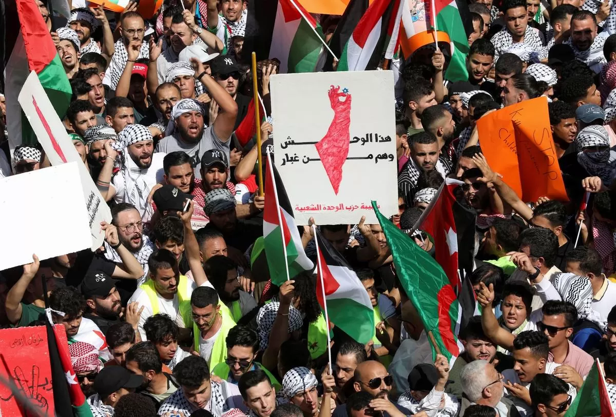 مظاهرات الأردن تضامنا مع غزة