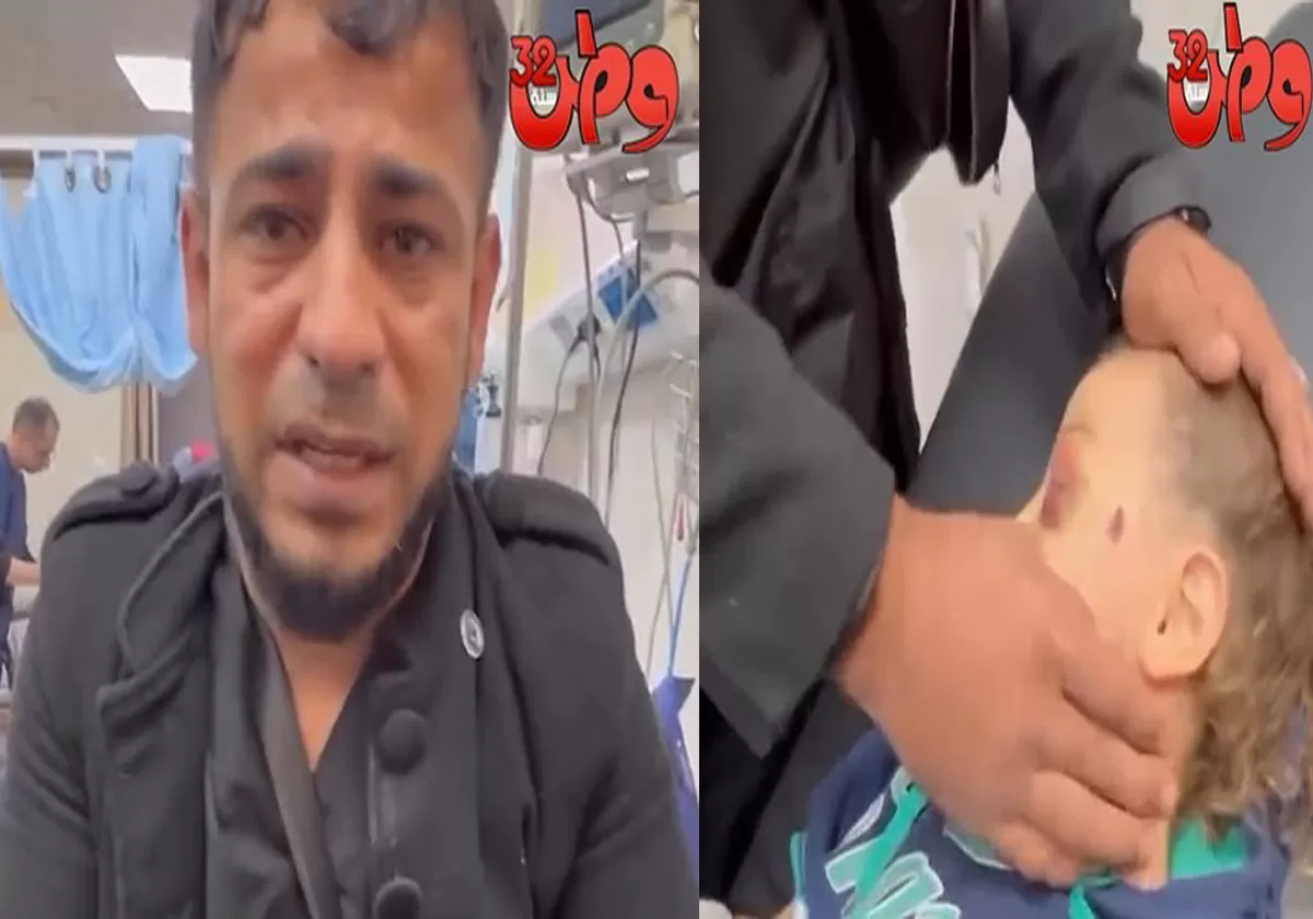 أب فلسطيني وفقدان عيني طفلته بغزة