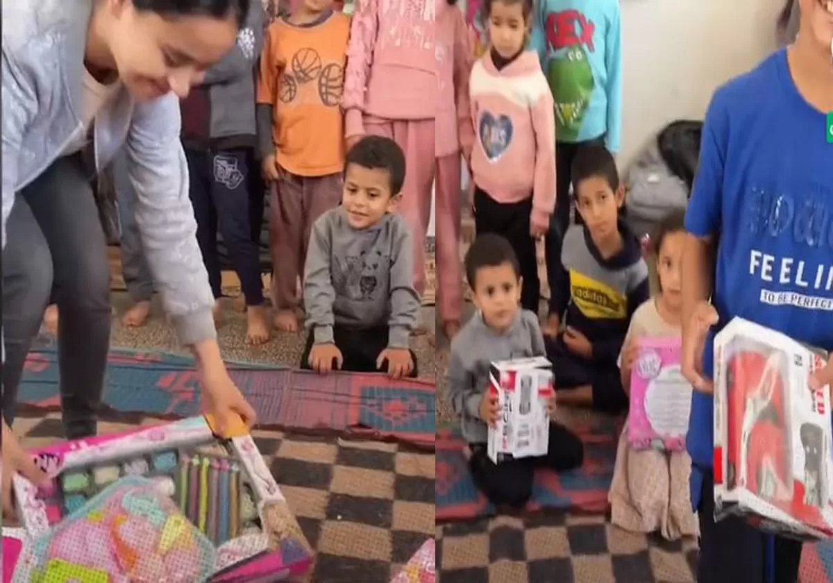 مبادرات شبابية لتوزيع الهدايا على الأطفال الفلسطينيين النازحين في مراكز الإيواء بغزة