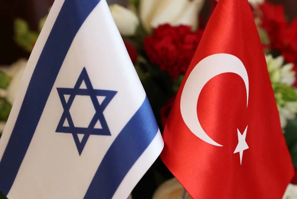 علم تركيا وعلم إسرائيل