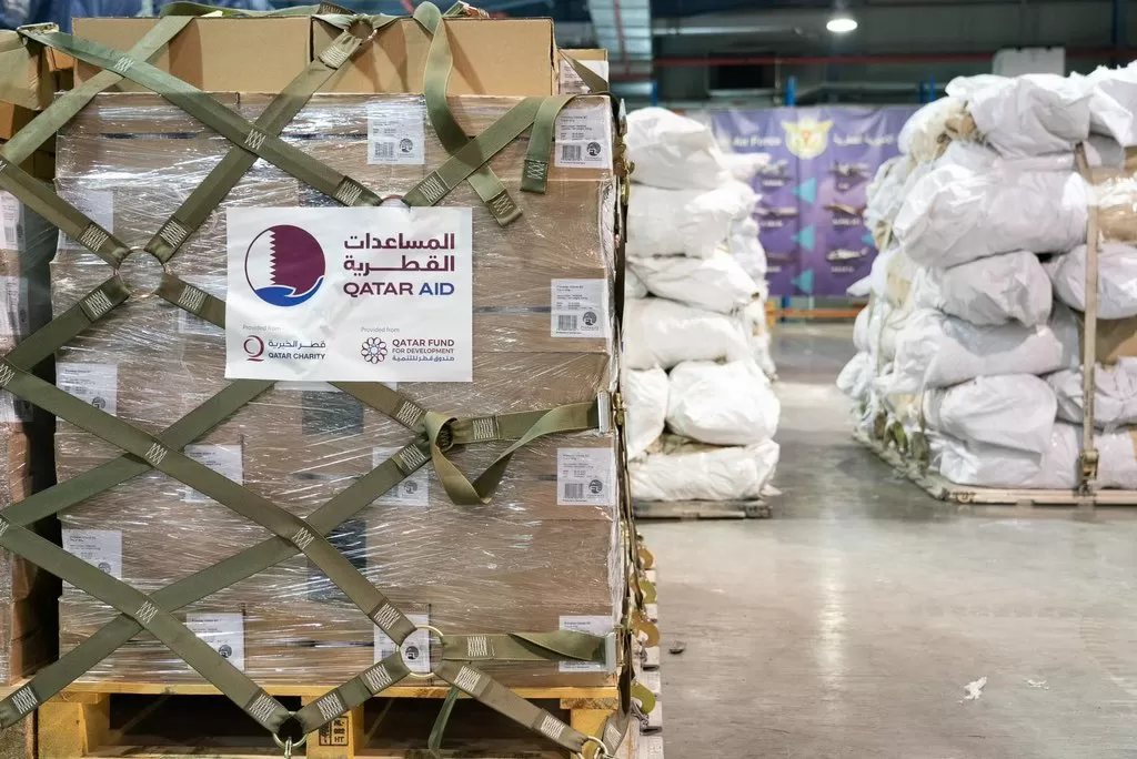 مساعدات قطرية لغزة