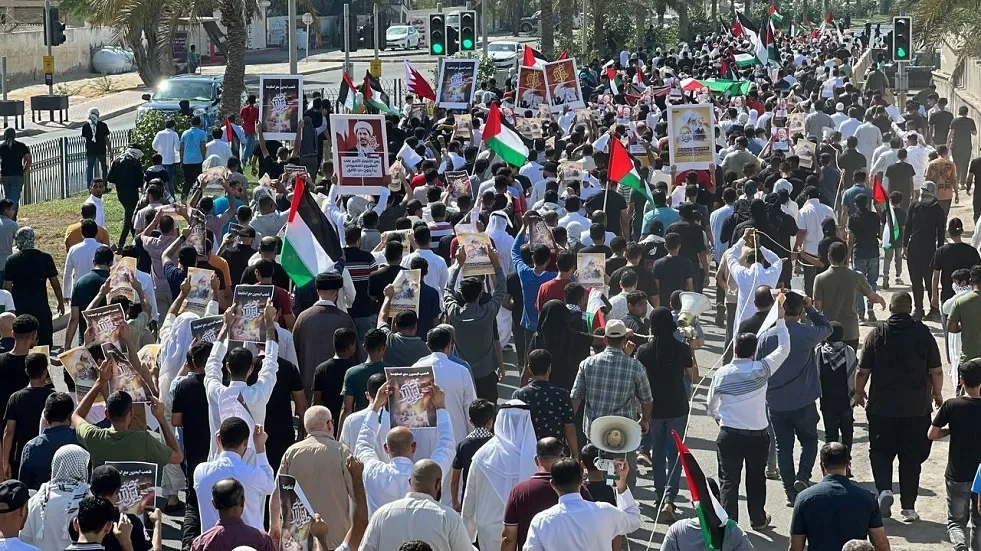 مظاهرات البحرين مع غزة