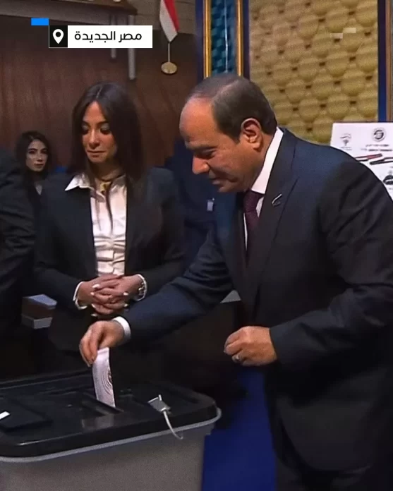 السيسي يدلي بصوته في الانتخابات الرئاسية المصرية 2023