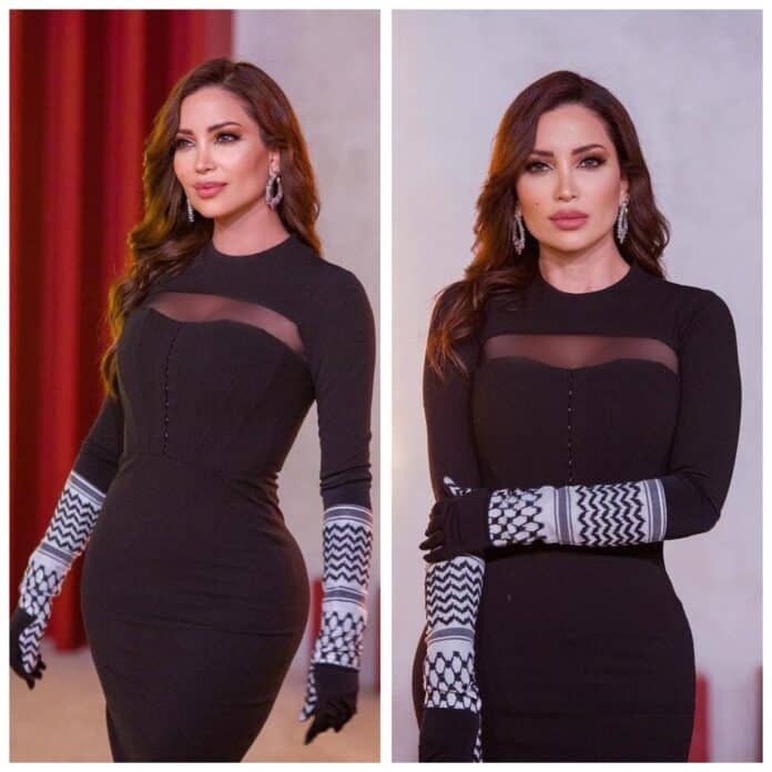 نسرين طافش تتضامن مع فلسطين 