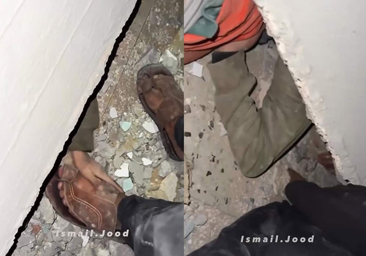 أم فلسطينية تحت الركام بغزة