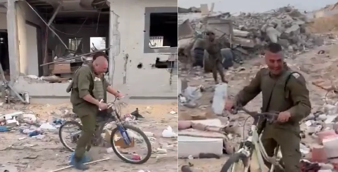 جنود الاحتلال يسرقون دراجات الأطفال في غزة