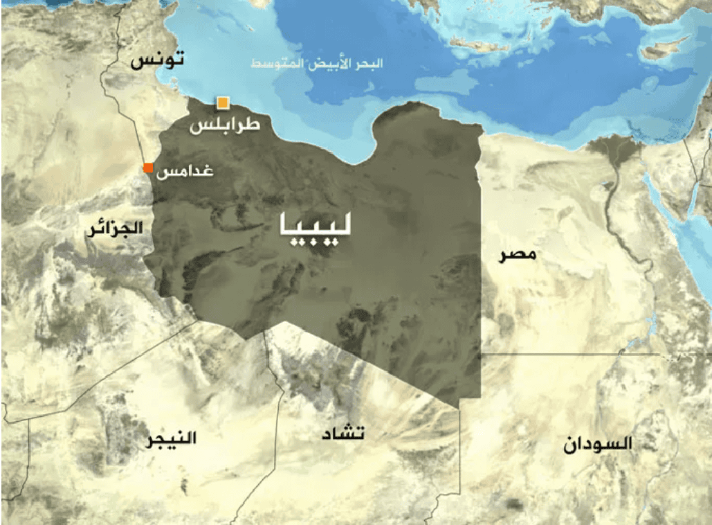 مدينة غدامس الليبية تشكل نقطة التقاء حدودي مع تونس والجزائر
