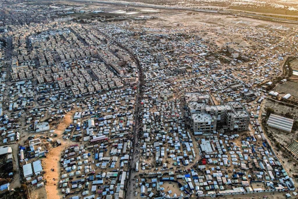 مخيمات النزوح في مدينة رفح