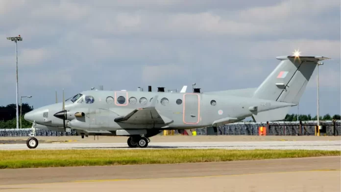 طائرة مراقبة بريطانية من طراز R1 Shadow، تقوم بجمع المعلومات الاستخبارية فوق غزة