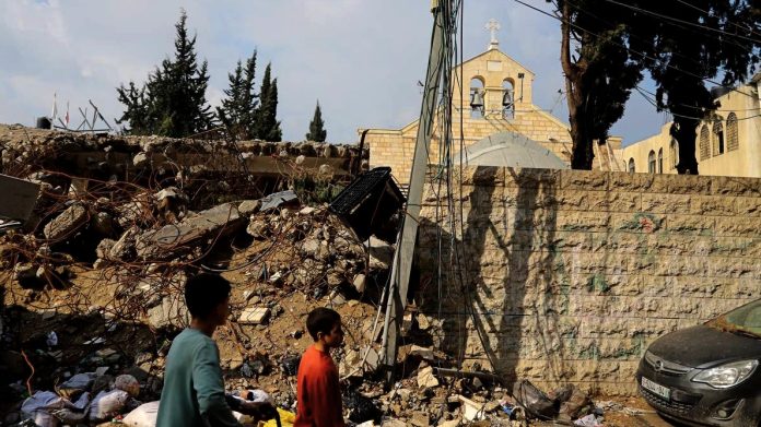 قصف كنيسة القديس بورفيريوس اليونانية الأرثوذكسية في غزة