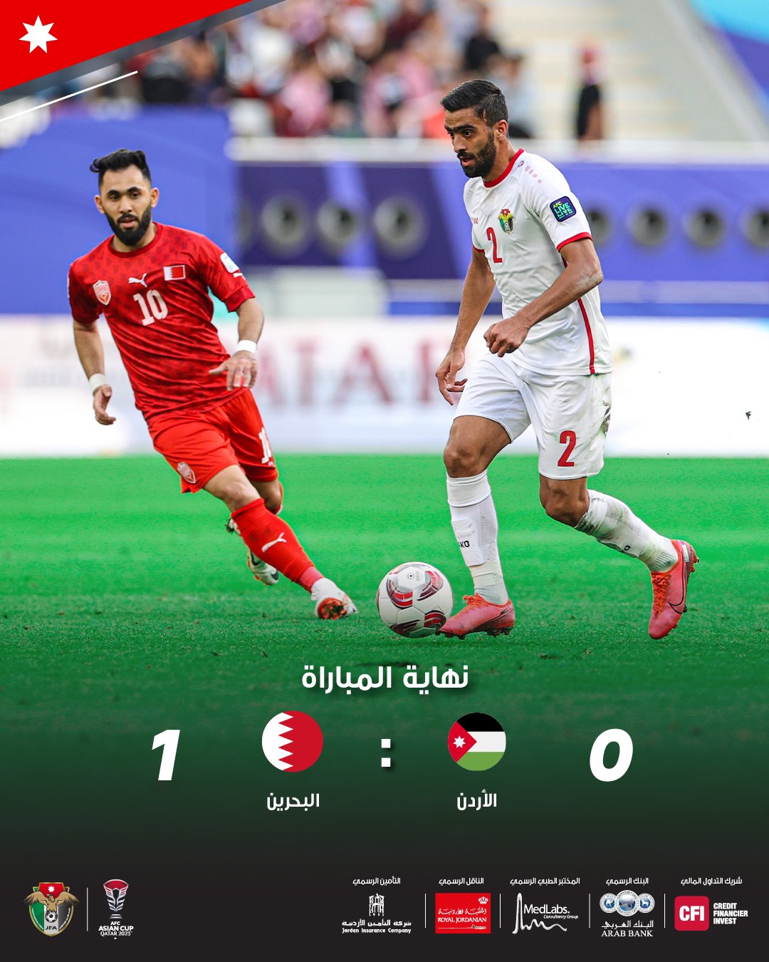 البحرين والأردن مباراة