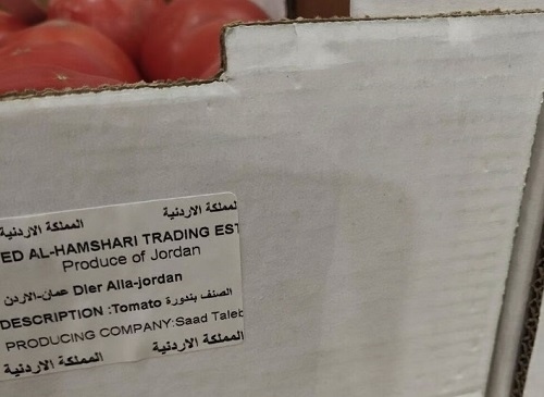 تصدير الطماطم الأردنية إلى إسرائيل