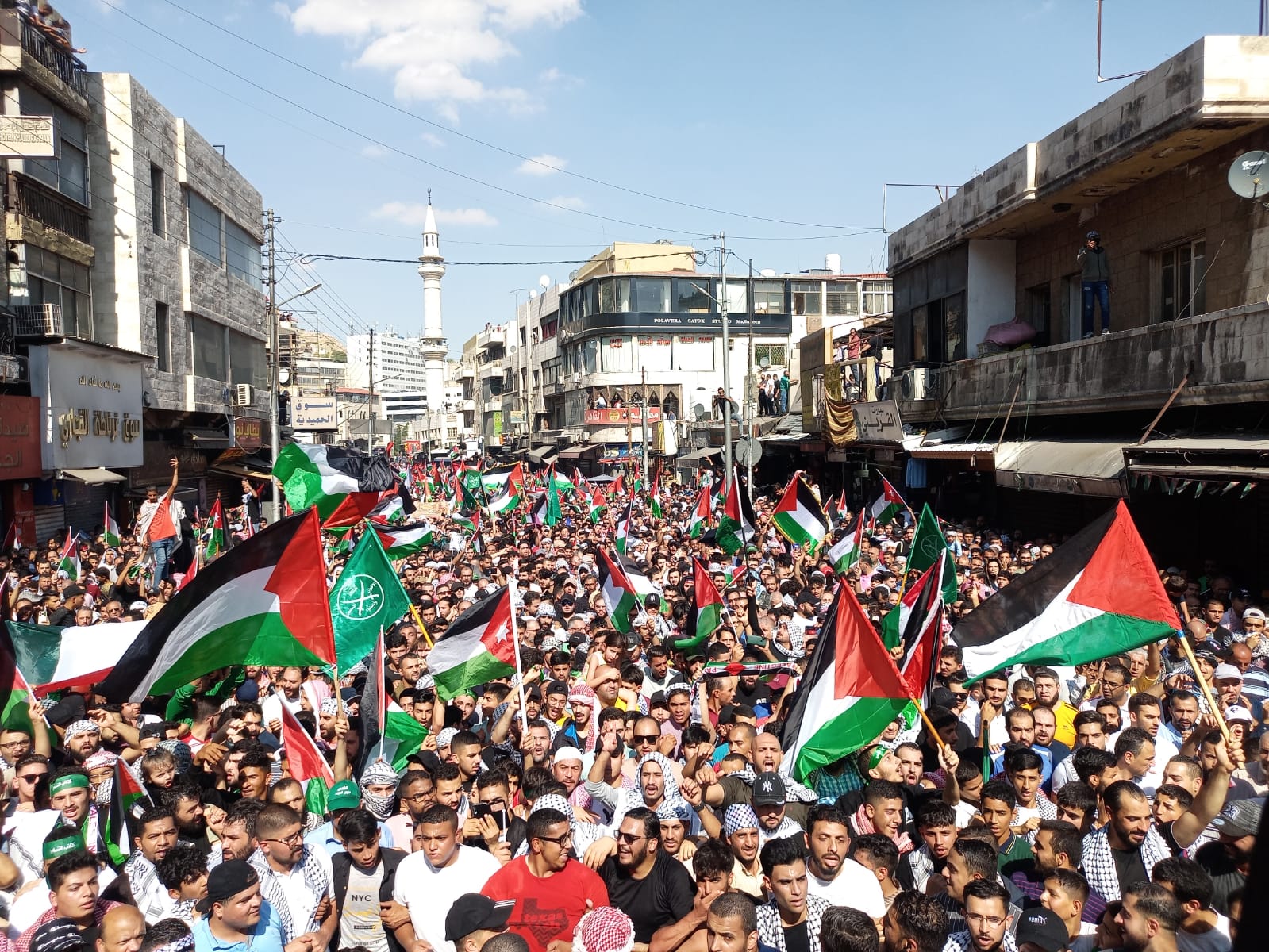 المظاهرات المؤيدة لفلسطين في الأردن