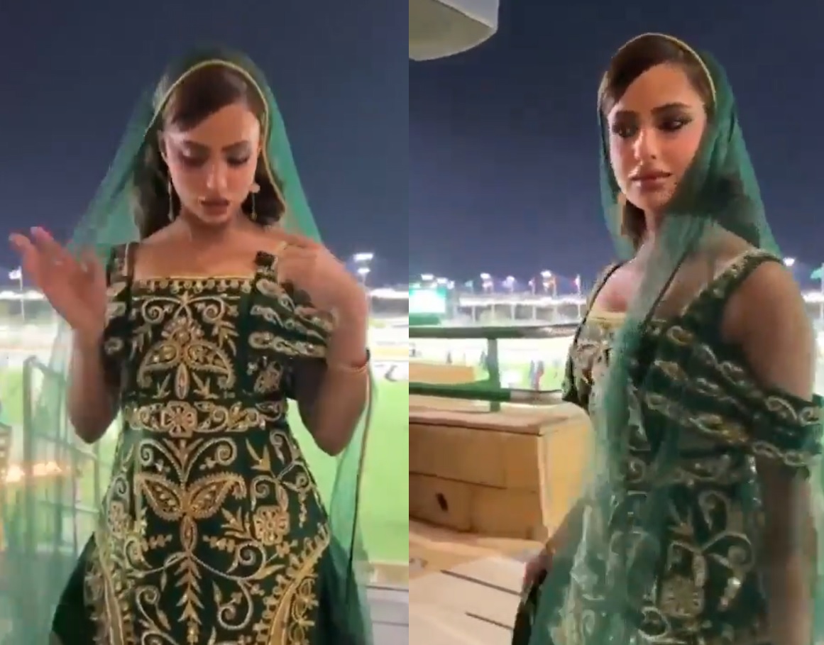 عارضة سعودية تطل يوم التأسيس بفستان مستوحى من كسوة الكعبة