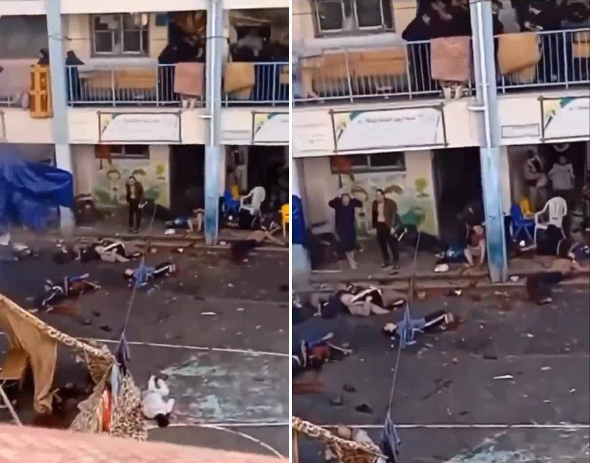مجزرة مروعة في مدرسة للنازحين في غزة