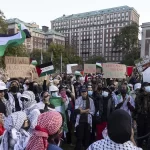 احتجاجات الجامعات الأمريكية تضامنا مع غزة