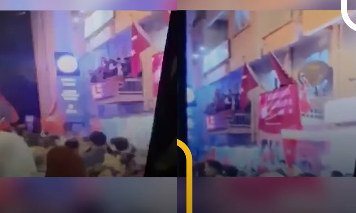 لحظة انهيار شرفة ووفاة نائب تركي ووقوع إصابات خلال احتفال بنتائج الانتخابات