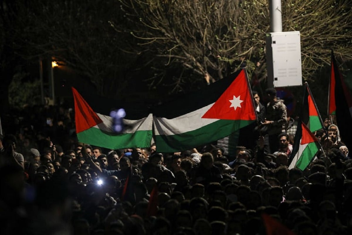المظاهرات الأردنية تضامنا مع غزة