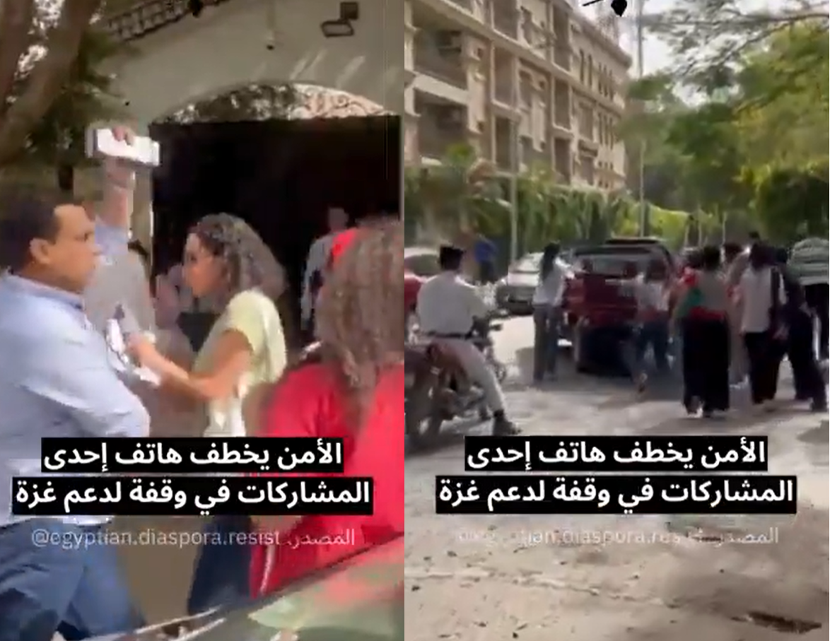 سحل واعتقال ناشطات مصريات بوقفة لدعم نساء غزة والسودان (فيديو)