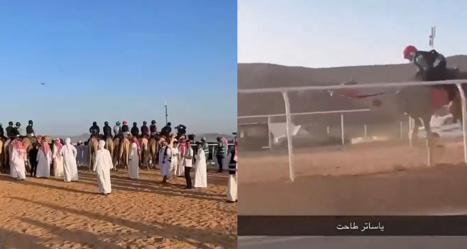 سعوديات يتطايرن في الهواء.. سباق الهجن للنساء يثير السخرية (فيديو)