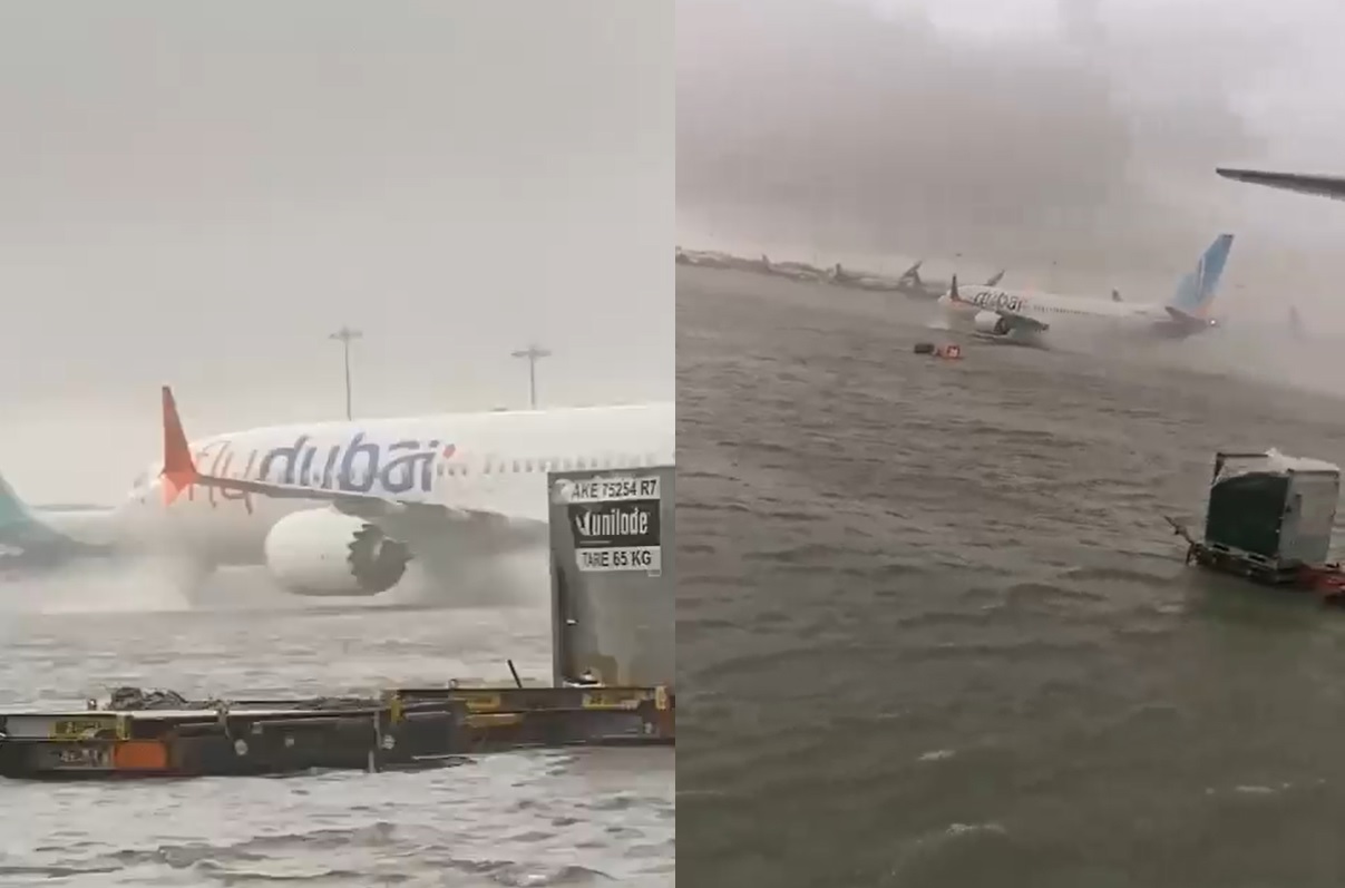 غرق مطار دبي