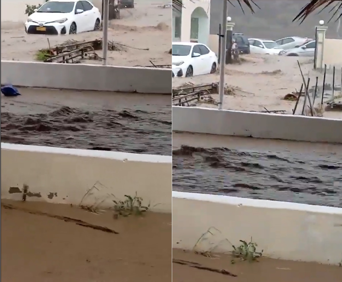 فيضانات منخفض المطير في سلطنة عمان