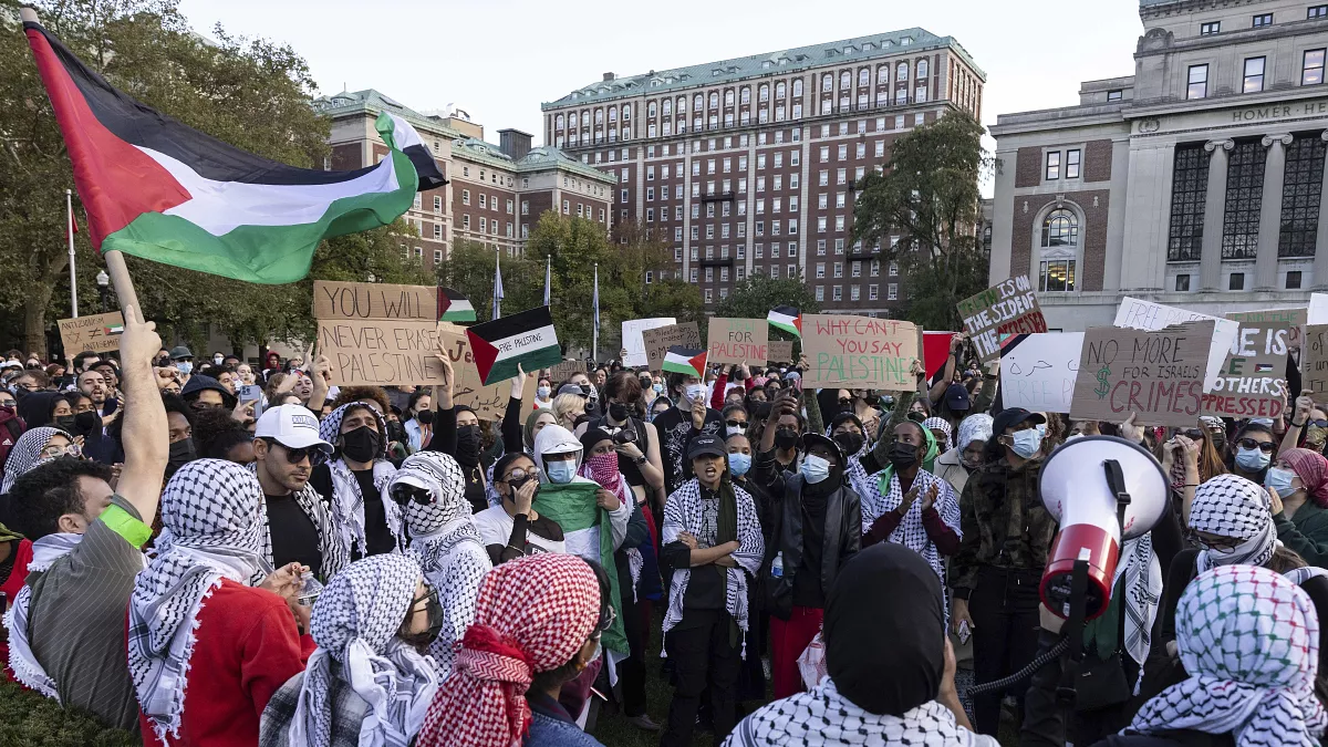مظاهرات جامعة كولومبيا تضامنا مع غزة