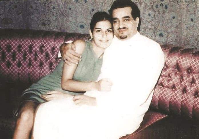 الملك فهد مع زوحته السرية
