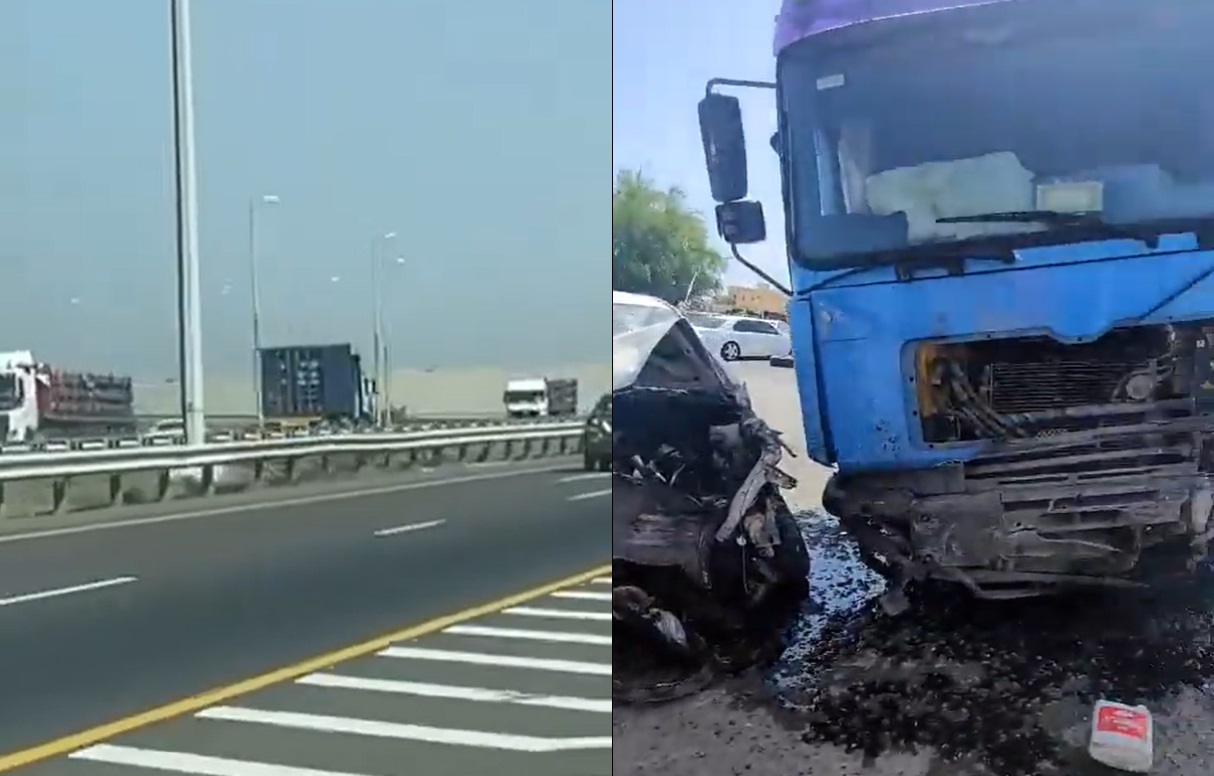 سلطنة عمان .. 18 شخصاً بين قتيل وجريح بحادث سببه “جنون” سائق شاحنة! (شاهد)