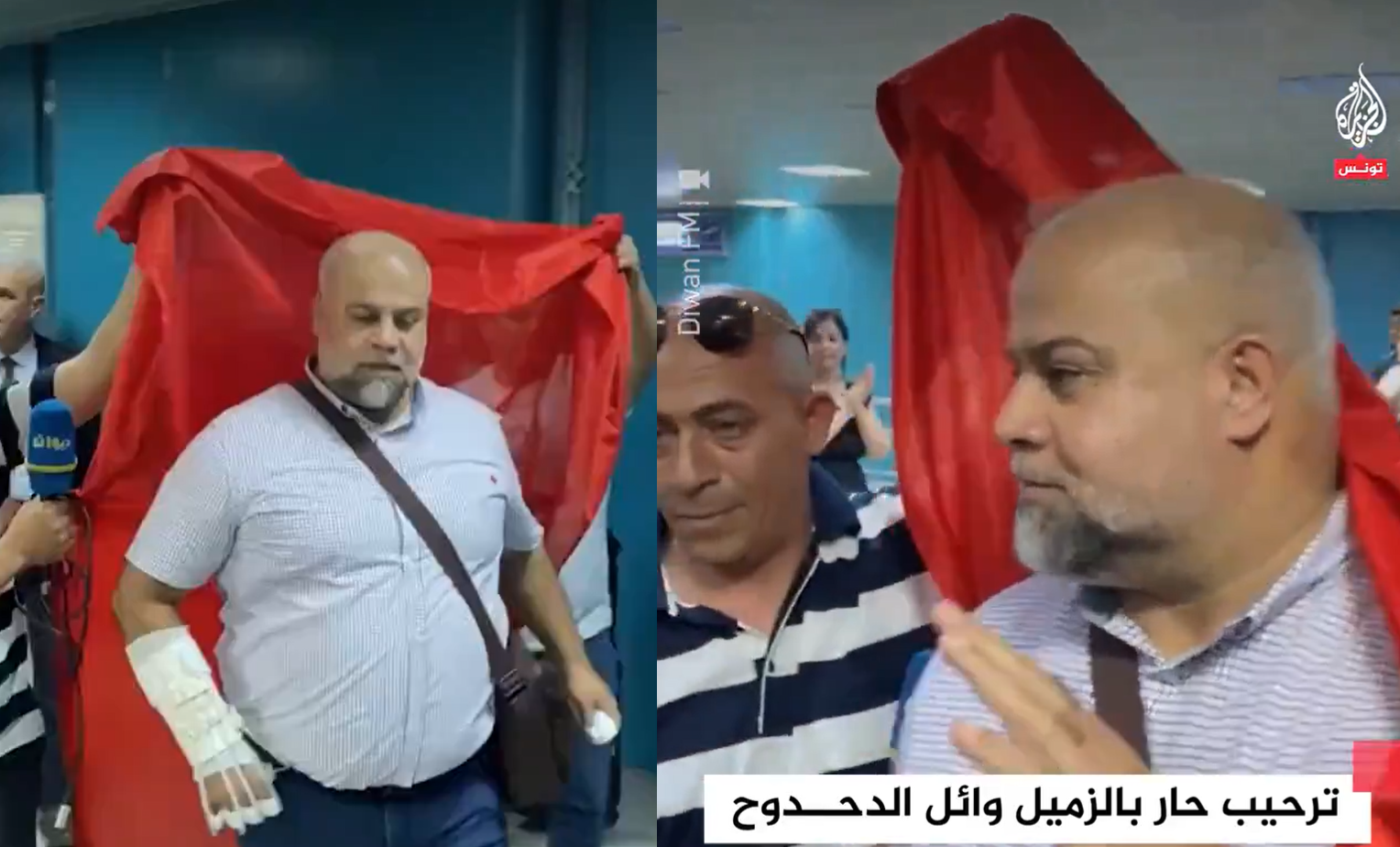 تونس.. استقبال مهيب لوائل الدحدوح بينما مكتب الجزيرة هناك مغلق بأمر قيس سعيد