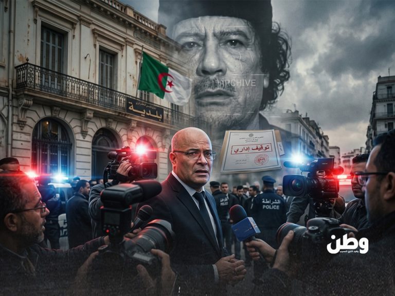 عبارة منسوبة للقذافي تشعل أزمة في الجزائر وتنتهي بتوقيف رئيس بلدية عبارة منسوبة للقذافي تطيح برئيس بلدية في الجزائر