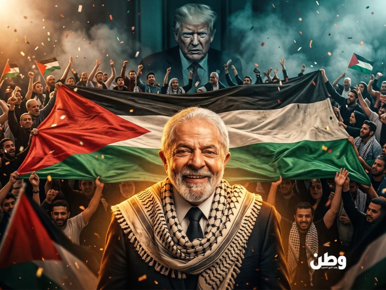 من الكوفية الفلسطينية على كتف لولا دا سيلفا إلى العلم الفلسطيني بين المحتفلين، مشاهد رمزية تعيد تسليط الضوء على مسيرة الرئيس البرازيلي وعلاقته بالقضية الفلسطينية.